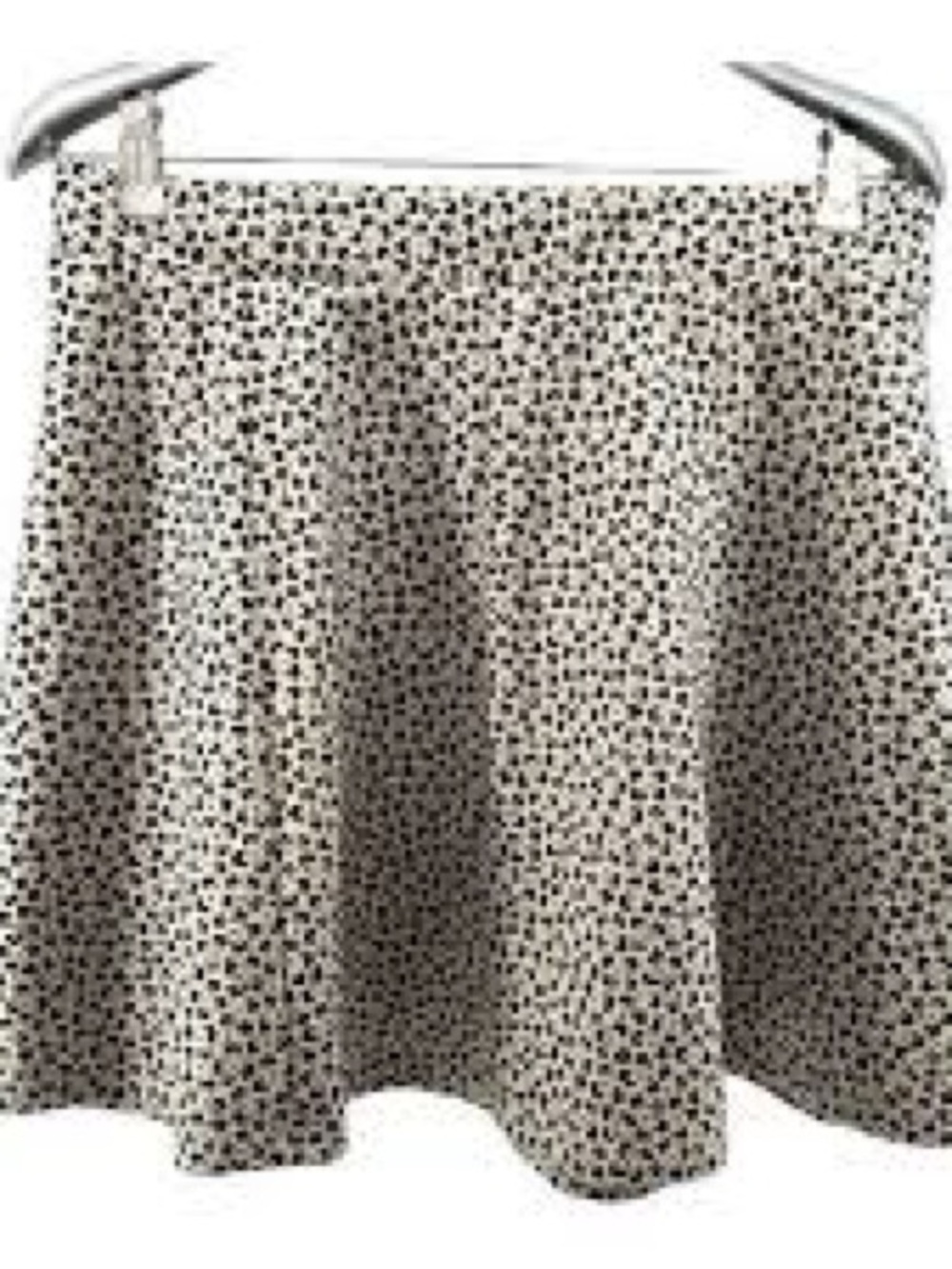 Zara Cream and Black Floral Skater Skirt